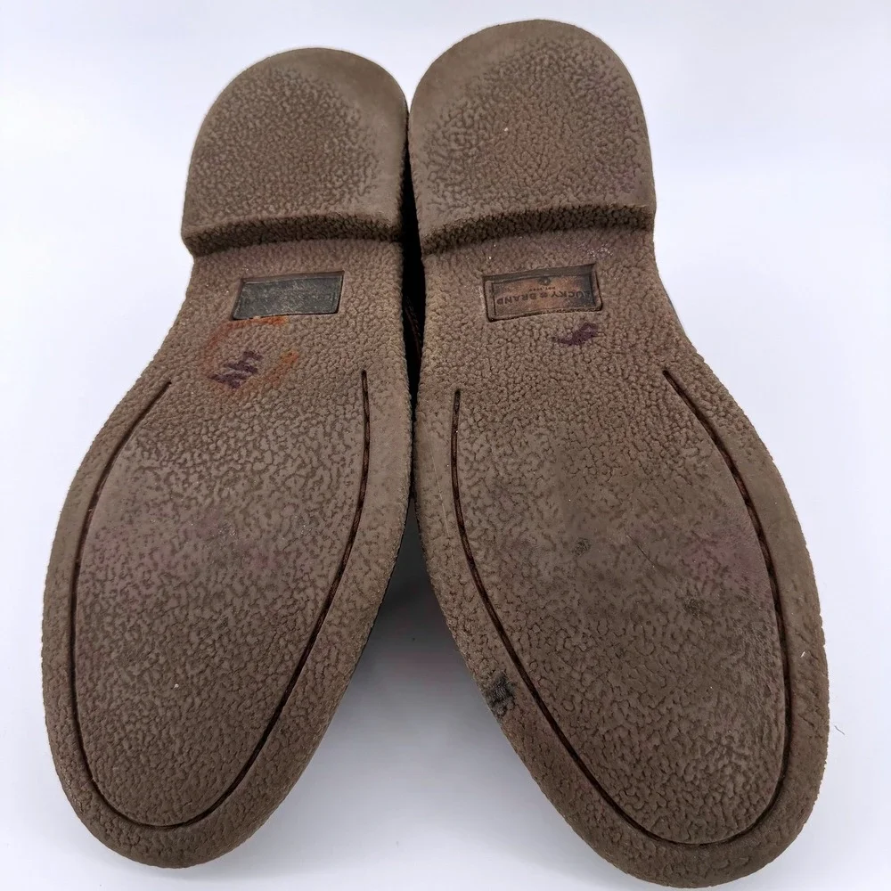 Lucky Brand Bal Desert Boots Mens 9M Dark Brown Leather Chukka Suede Heel
